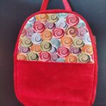 sac à dos rouge tourbillons